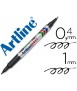 Rotulador artline marcador permanente ek-041t negro doble punta 0,4 y 1,0 mm