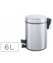 q-connect metal bin with chrome pedal 32x21 cm capacity 6 liters