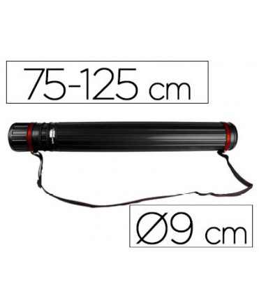 Portaplanos plastico liderpapel diametro 9 cm extensible hasta 125 cm negro