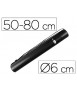 Portaplanos plastico liderpapel diametro 6 cm extensible hasta 80 cm negro