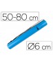 Portaplanos plastico liderpapel diametro 6 cm extensible hasta 80 cm azul
