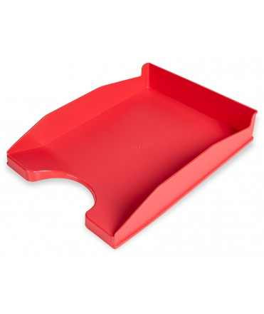 Bandeja sobremesa plastico q-connect rojo opaco 240x70x340 mm