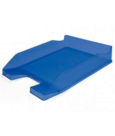 Transparent q-connect blue plastic table tray 240x70x340 mm