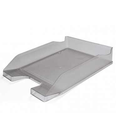 Bandeja sobremesa plastico q-connect gris oscuro transparente 240x70x340 mm