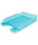 Transparent q-connect turquoise plastic table tray 240x70x340 mm
