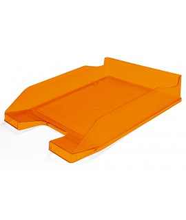 Bandeja sobremesa plastico q-connect naranja transparente240x70x340 mm