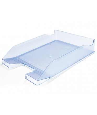 Bandeja sobremesa plastico q-connect azul claro transparente 240x70x340 mm