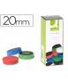 Iman para sujecion q-connect ideal para pizarras magneticas20 mm colores surtidos caja de 10 unidades