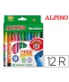 Rotulador alpino maxi caja de 12 unidades colores surtidos