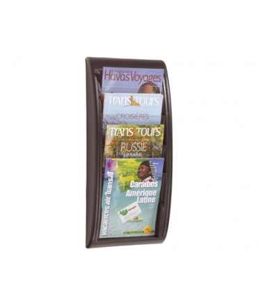 Expositor mural paperflow din a4 negro 4 casillas 650x290x95 mm