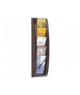 Paperflow postcard wall display a6 black 5 boxes 650x181x95 mm