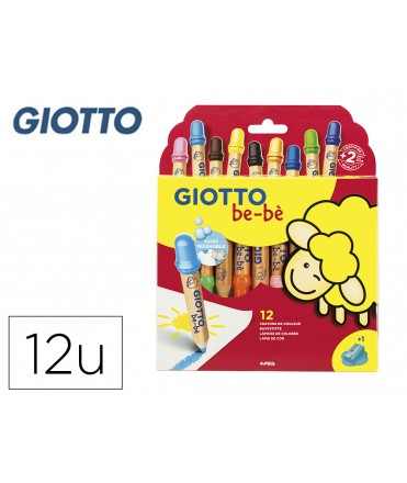 Lapices de colores giotto super bebe caja de 12 lapices colores surtidos + sacapuntas