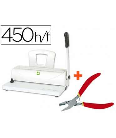 Spiral Binding Machine q-connect Punches 10 Sheets A4 Size Binds Up to 450 Sheets 5:1 Pitch
