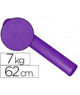 Papel de regalo kraft liso bobina ancho 62 cm peso 7 kg gramaje 60 gr color lila
