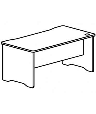 Mesa oficina rocada serie work 140x80 acabado aa01 haya/haya