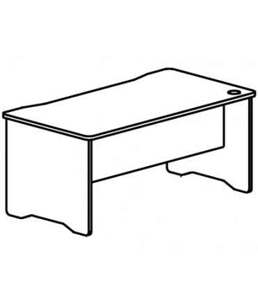 Mesa oficina rocada serie work 180x80 acabado aa01 haya/haya