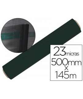 Film extensible q-connect manual ancho 500 mm largo 145 m espesor 23 micras negro