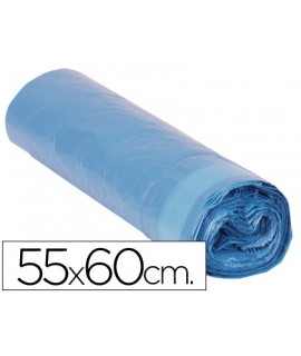 Blue Household Garbage Bag Closes Easy 55x60 Gauge 120 Roll of 20 Units