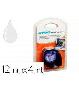 Cinta dymo 12mm x 4mt transparente para maquina letratag