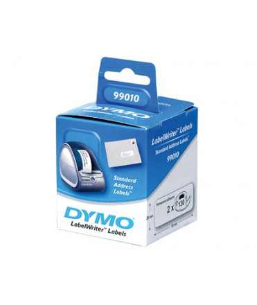 Etiqueta adhesiva dymo 99010 -tamaño 89x28 mm para impresora 400 130 etiquetas uso direcciones caja de 2