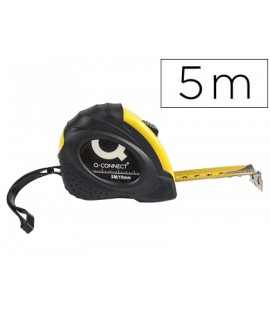 Flexometro q-connect con freno material antichoque 19 mm de ancho longitud 5 m