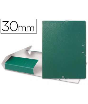 Carpeta proyectos liderpapel folio lomo 30mm carton gofrado verde