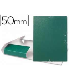 Carpeta proyectos liderpapel folio lomo 50mm carton gofrado verde