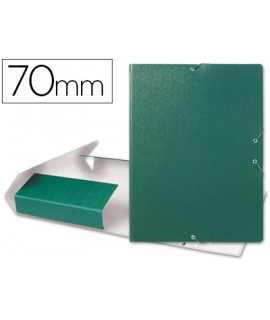 Carpeta proyectos liderpapel folio lomo 70mm carton gofrado verde