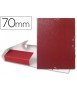 Carpeta proyectos liderpapel folio lomo 70mm carton gofrado roja