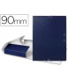 Carpeta proyectos liderpapel folio lomo 90mm carton gofrado azul