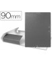 Carpeta proyectos liderpapel folio lomo 90mm carton gofrado gris