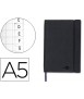 Libreta indice liderpapel similpiel a5 120 hojas 70gr color negro