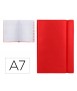Libreta indice liderpapel similpiel a7 120 hojas 70gr color rojo
