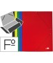 Carpeta liderpapel gomas folio 3 solapas carton plastificado colores surtidos