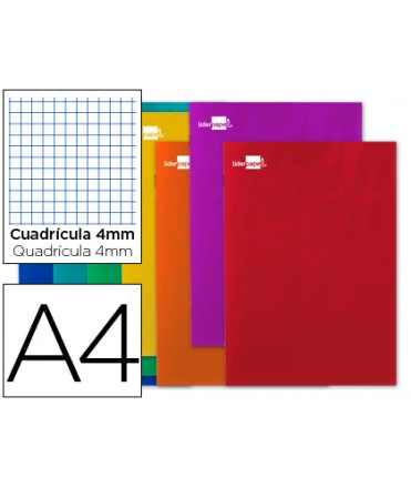 Libreta liderpapel smart a4 80 hojas 60g/m2 cuadro 4mm con margen