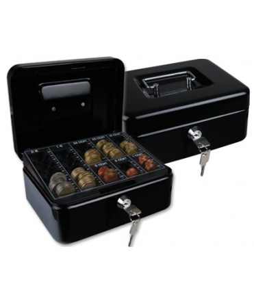 Caja caudales q-connect 8"" 200x160x90 mm negra con portamonedas