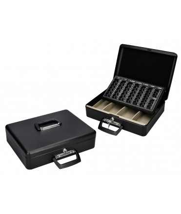 Caja caudales q-connect 14,5"" 370x290x110 mm con portamonedas y bandeja para billetes