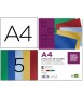 Cartulina liderpapel a4 235 g/m2 metalizada 5 colores surtidos paquete de 50 hojas
