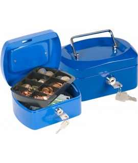 Cash box q-connect 6"" 152x115x80 mm blue with coin purse