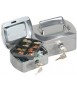 Cash box q-connect 6"" 152x115x80 mm silver with coin purse