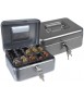 Caja caudales q-connect 8"" 200x160x90 mm plata con portamonedas
