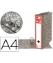 Lever file cabinet liderpapel a4 classic red cardboard intertwined without rado spine 80mm grey metal compressor
