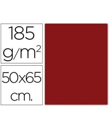 Cartulina guarro granate 50x65 cm 185 gr