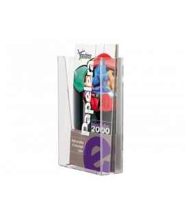 Wall display stand file 2000 methacrylate 1/3 din a4 transparent 110x45x180 mm one compartment