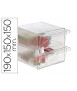 Archicubo archivo 2000 2 cajones organizador modular plastico 190x150x150 mm incluye 2 clips de sujecion