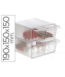 Archicube file 2000 4 drawers plastic modular organizer 190x150x150 mm includes 2 clamping clips
