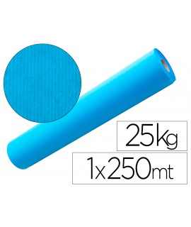 Papel kraft azul bobina 1,00 mt x 250 mt especial para embalaje