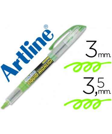 Fluorescent artline marker ek-640 green beveled tip