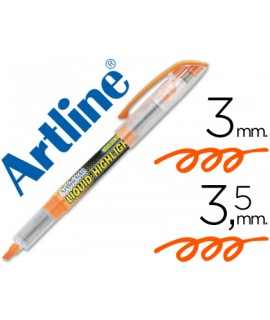 Fluorescent artline marker ek-640 orange beveled tip
