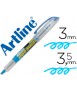 Rotulador artline fluorescente ek-640 azul punta biselada